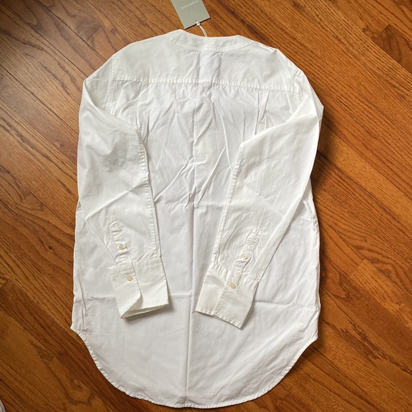 White poplin long sleeve everlane shirt - Picture 3 of 4